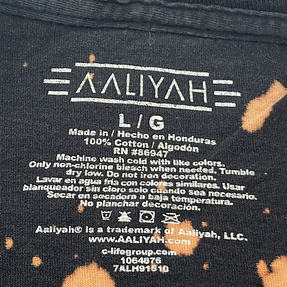 Aaliyah Princess Of R&B tie-dye Graphic Y2K Tee size L - Picture 6 of 6